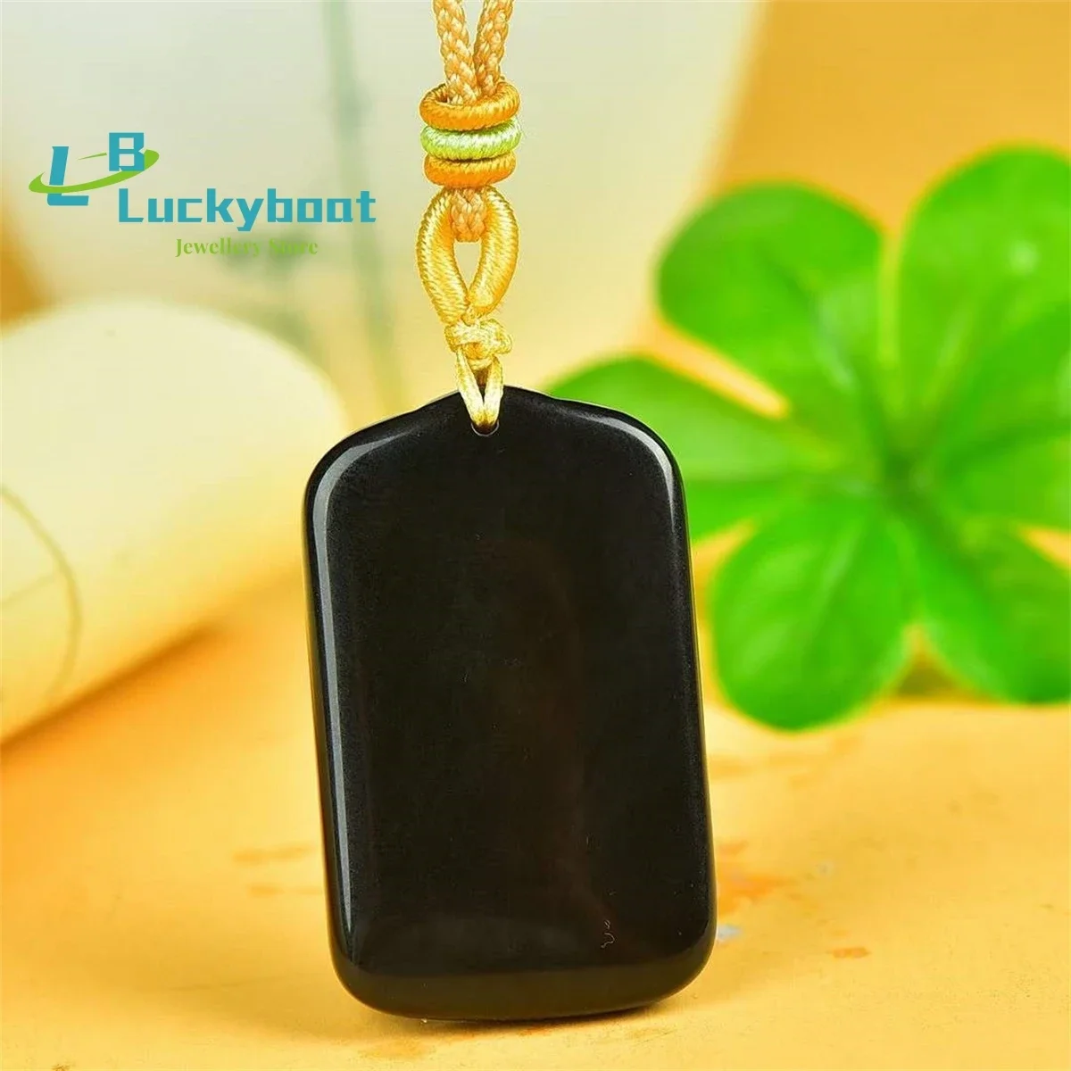 Vintage Fashion Ornaments - Natural Gold Silk Jade Black Wushi