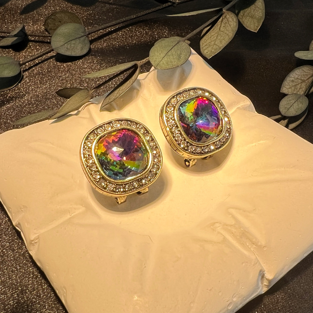 Vintage Fashion Earrings - DIY accessories Medieval vintage square full