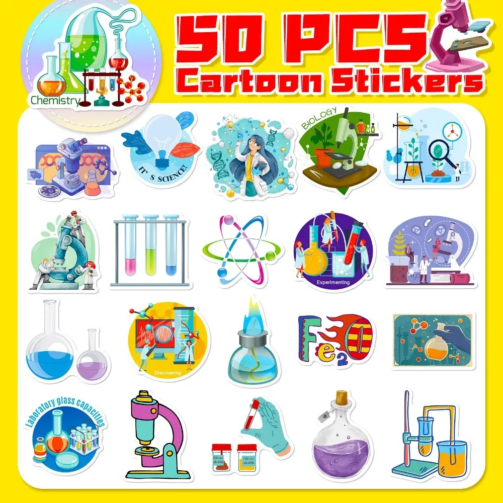 50PCS Cartoon Science Lab Stic - Vintage Fashion Illustrations recension och pris