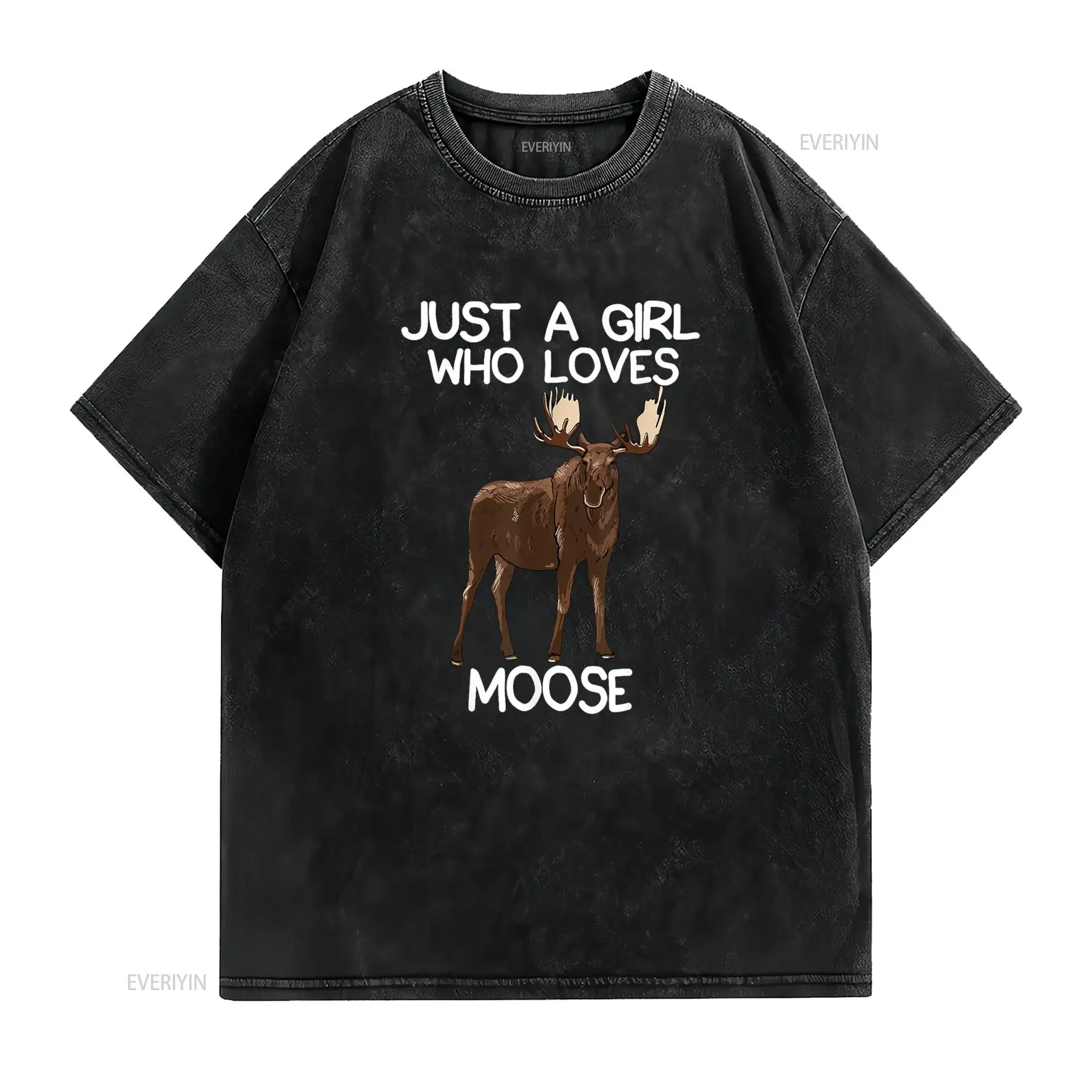 Just A Girl Who Loves Moose Fu - Vintage Fashion Quotes Short recension och pris