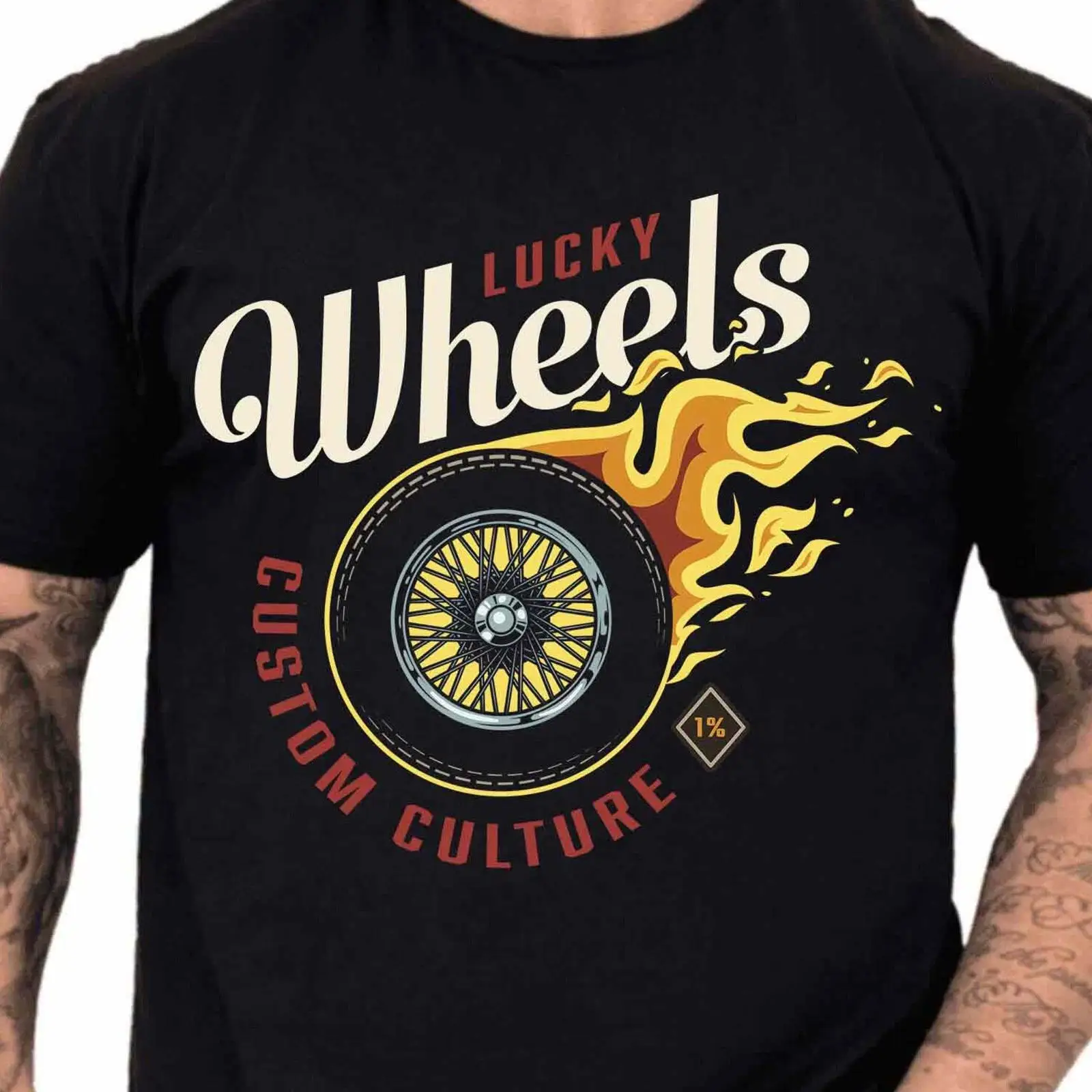 Lucky Wheels Custom T Shirt Fl - Vintage Fashion Wheel recension och pris