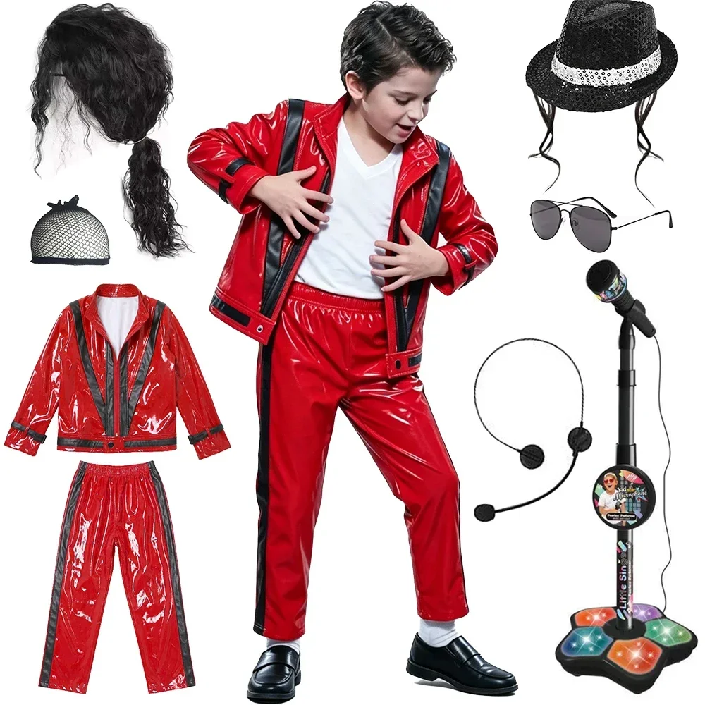 Boys Michael Red Leather Jacke - Vintage Fashion Jacket recension och pris
