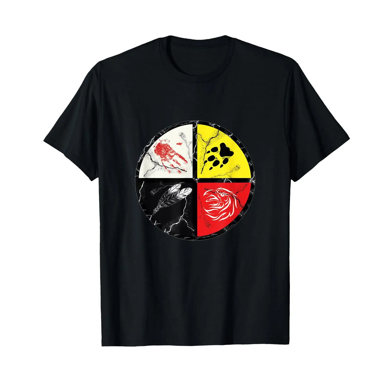 Indian Medicine Wheel T Shirt  - Vintage Fashion Wheel recension och pris