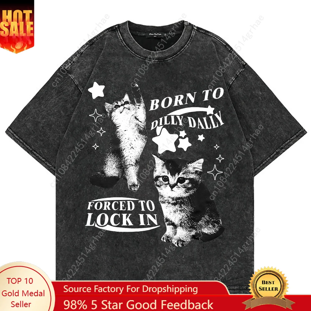 100% Cotton Vintage Washed Y2k - Vintage Fashion T Shirts recension och pris