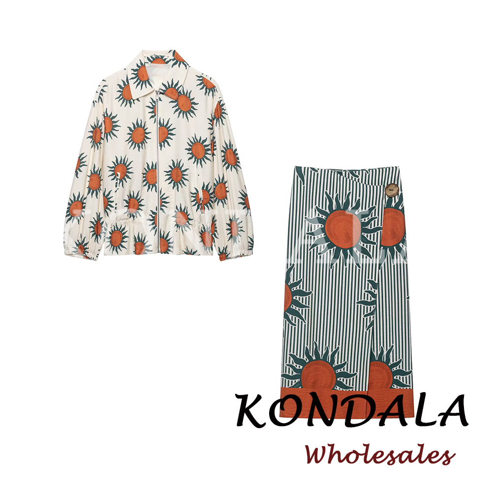 KONDALA Chic Print Autumn Wome - Vintage Fashion Jacket recension och pris