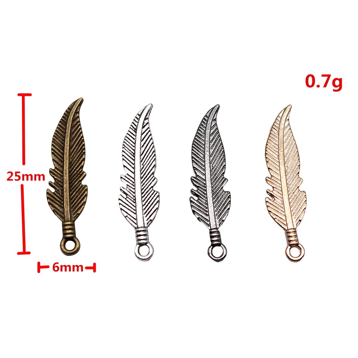 Hollow Feather Charm Leaf Char - Vintage Fashion Theme recension och pris