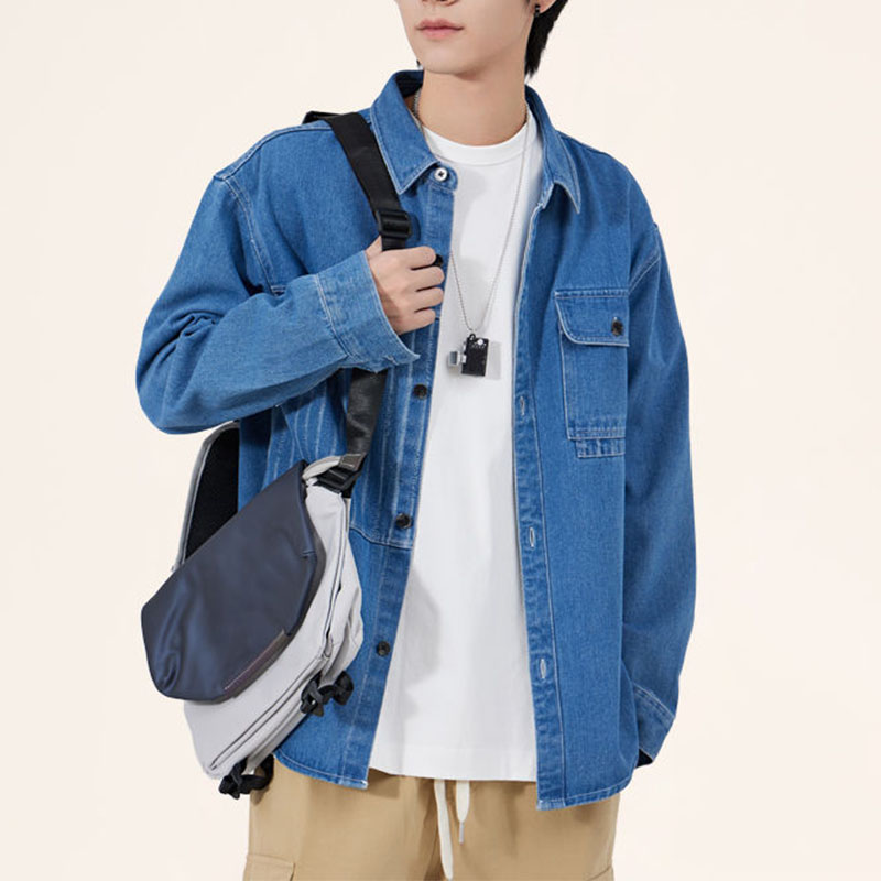 Men Korean Chic Turn-down Coll - Vintage Fashion Now recension och pris