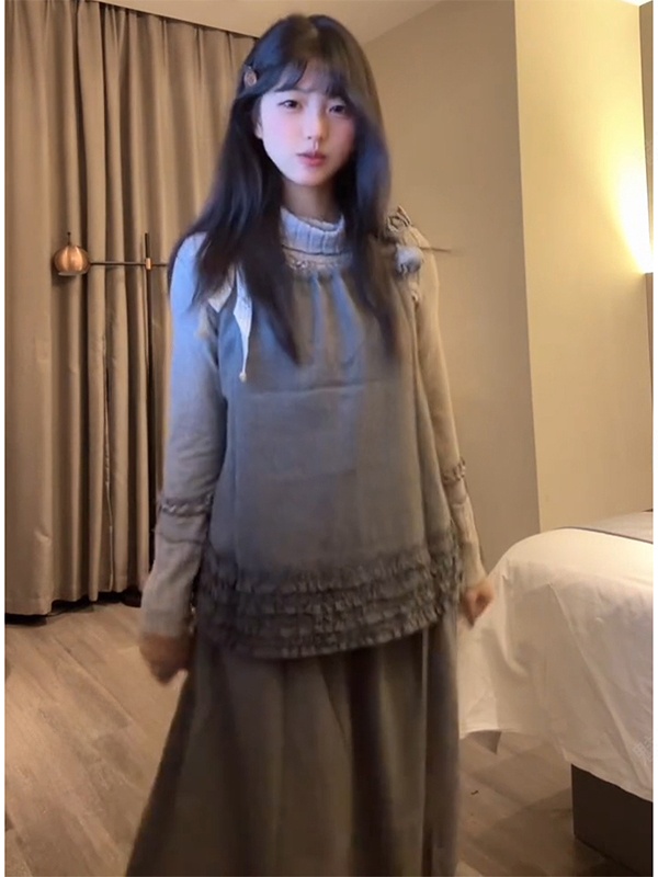Korean Style Artistic Three-Pi - Vintage Fashion T Shirts recension och pris