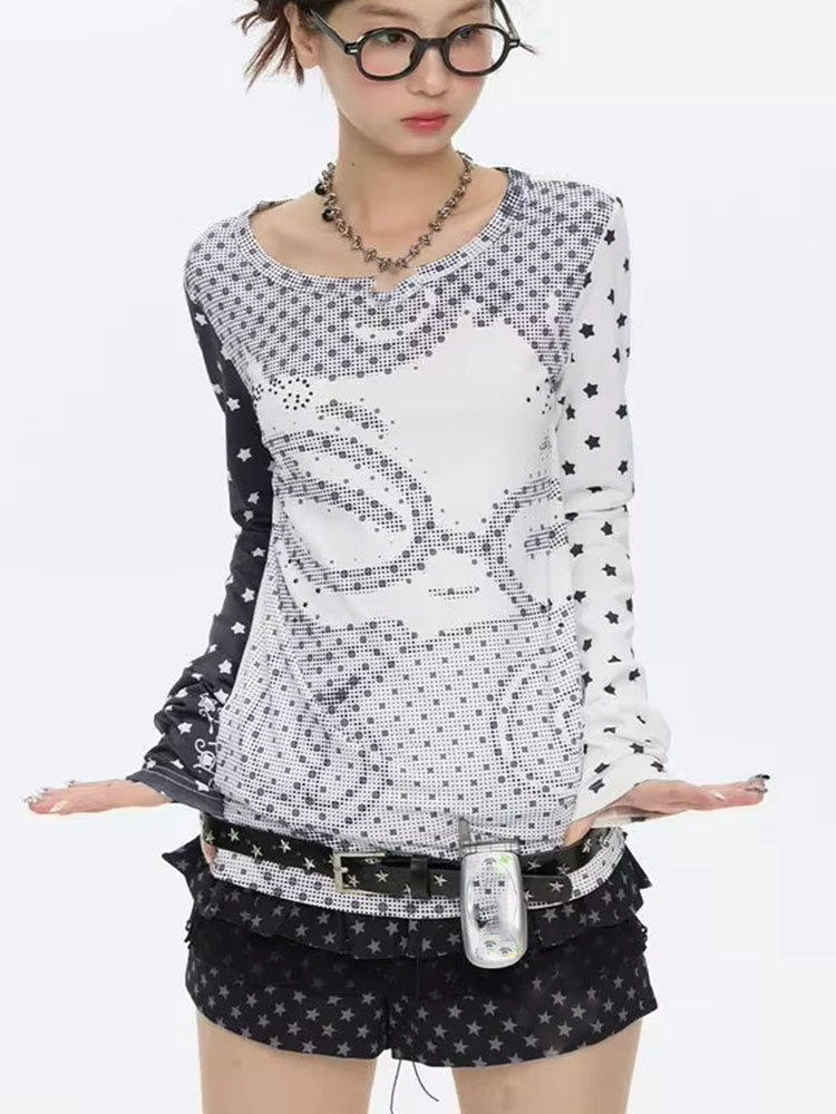 Y2k Aesthetic Long Sleeve T-sh - Vintage Fashion T Shirts recension och pris