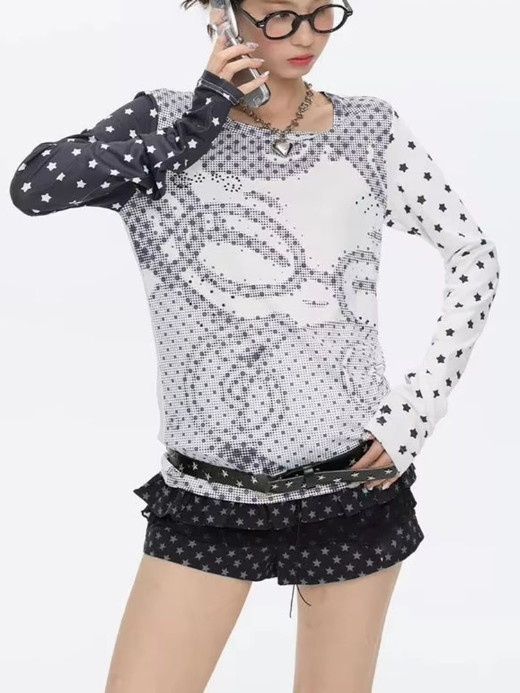 Y2k Aesthetic Long Sleeve T-sh - Vintage Fashion T Shirts recension och pris