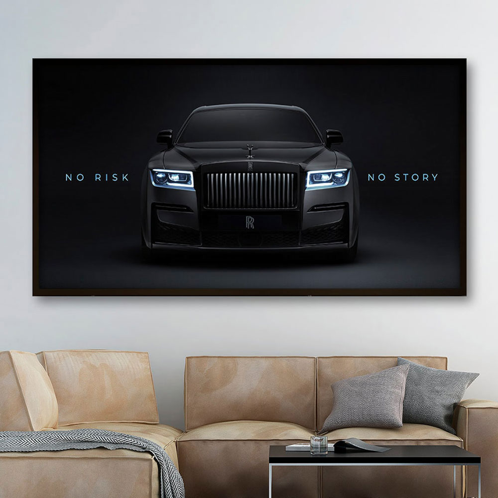 Black Car Canvas Painting Prin - Vintage Fashion Illustrations recension och pris