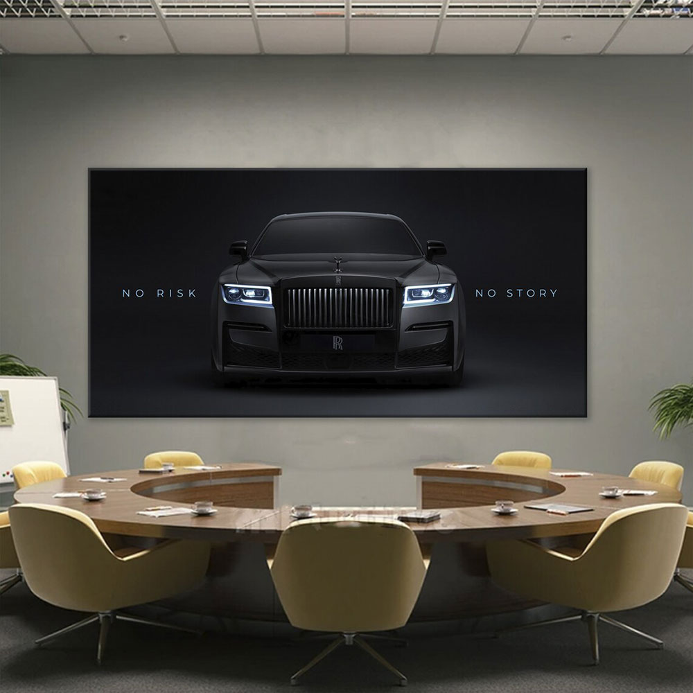 Black Car Canvas Painting Prin - Vintage Fashion Illustrations recension och pris