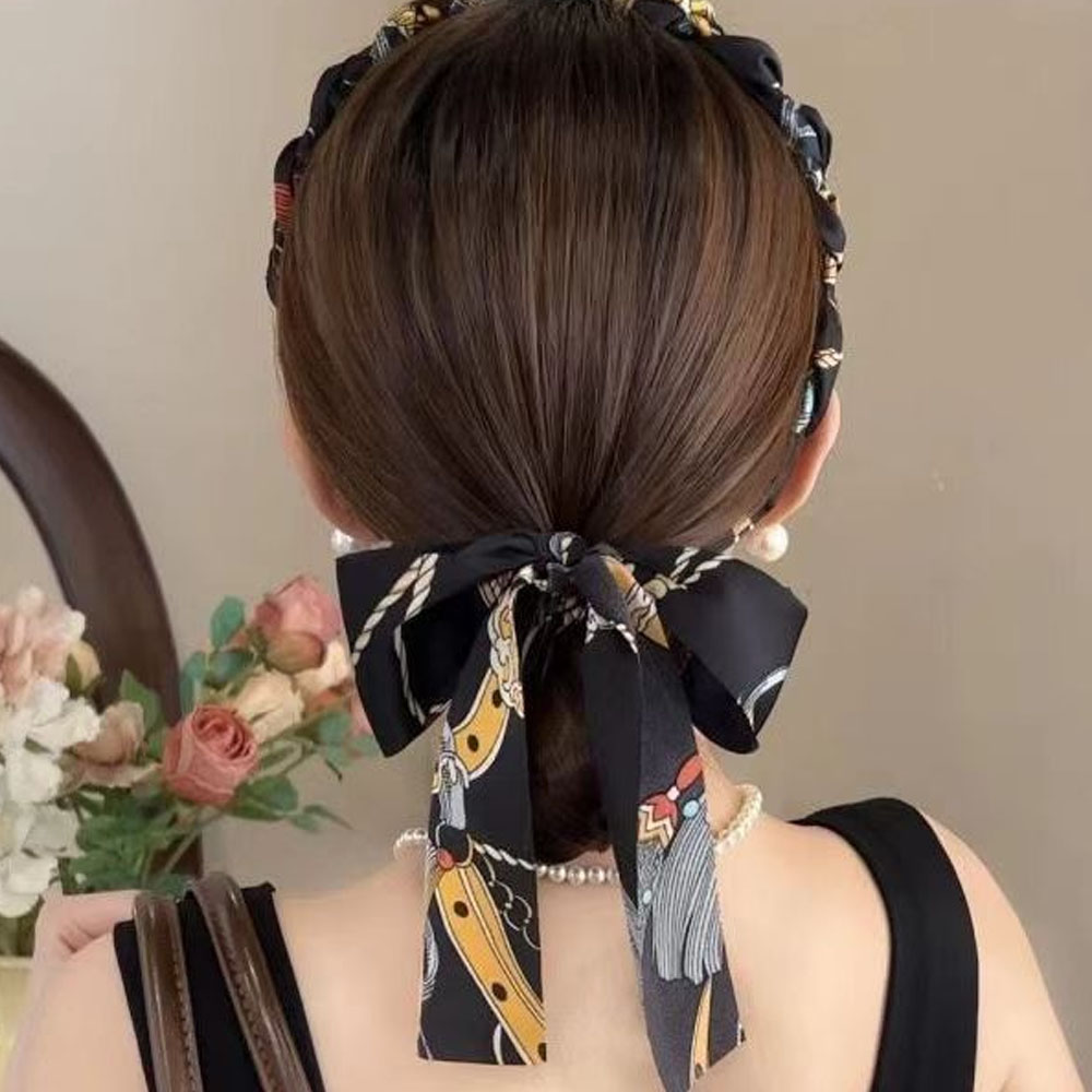 Women Vintage Printed Silk Hea - French Vintage Fashion recension och pris