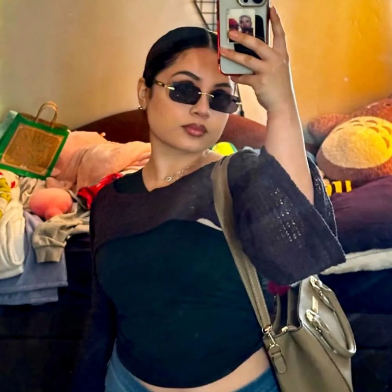 Rimless Cut Edge Rectangle Sun - Vintage Fashion Y2K recension och pris
